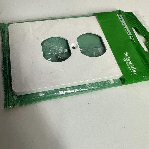 Square D Schneider Electric White Plastic Switch Cover Modern X Series Outlet - Picture 4 of 5